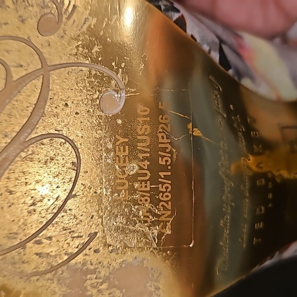 💕TED BAKER💕 Luceey Satin Pumps ~ Watercolor Abstract Floral Print 41 - Picture 12 of 15